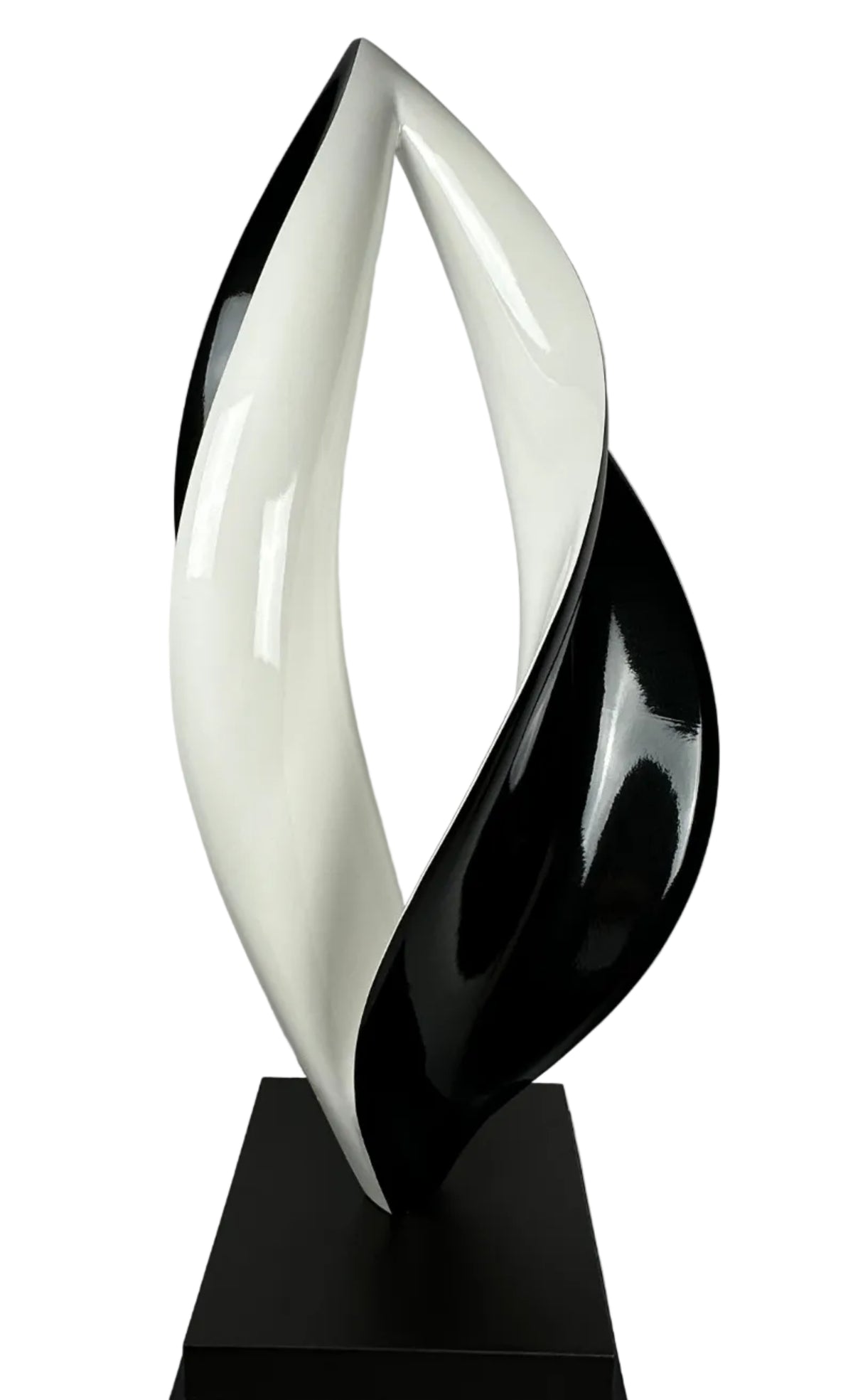 Skulptur Flamme schwarz weiss
