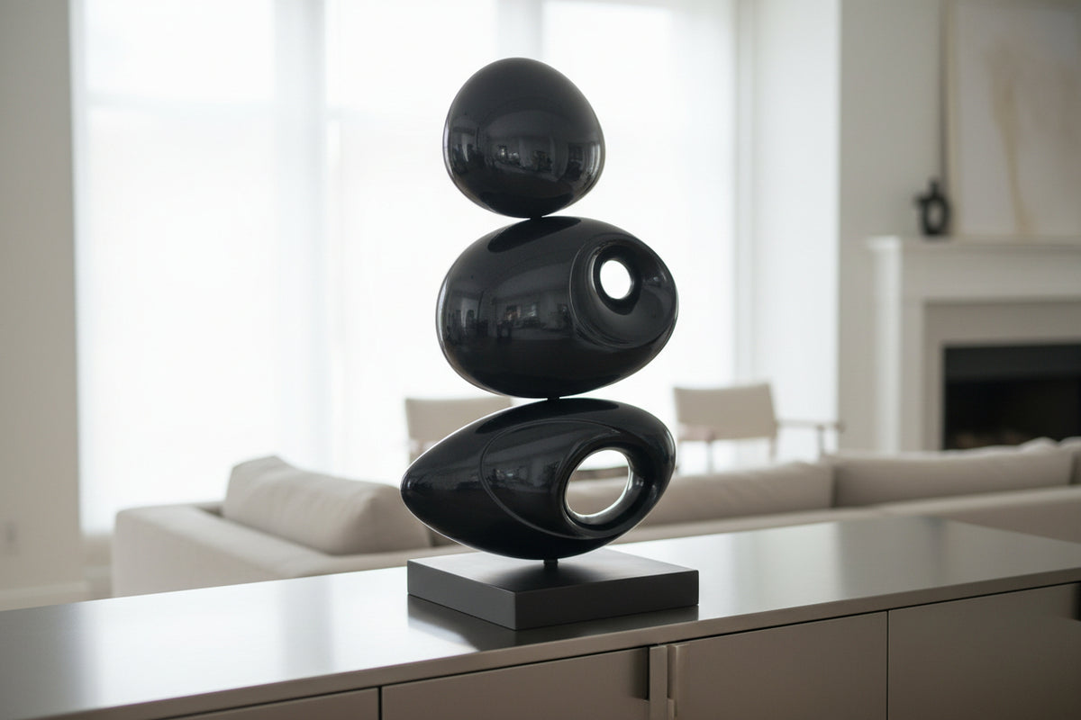 Dreh Skulptur schwarz