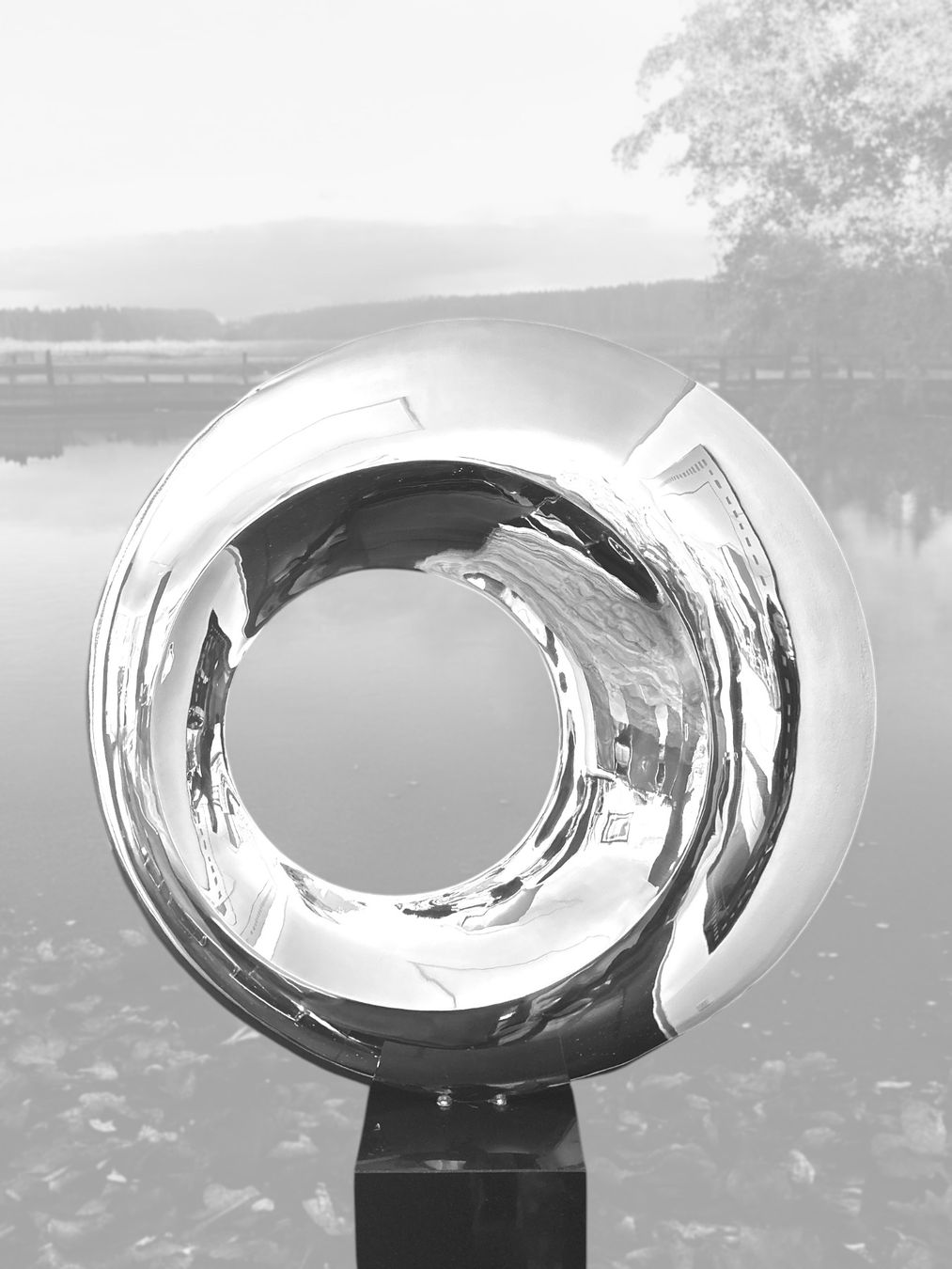 Edelstahl Skulptur Ring