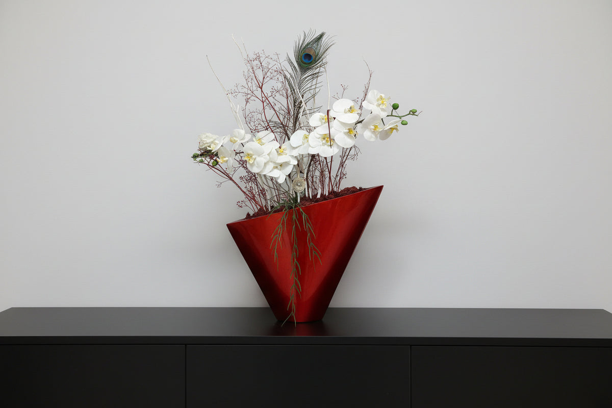 Vase rot hochglänzend
