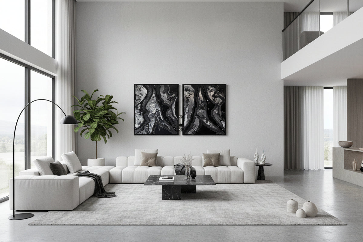 Galerie Gemälde 2 teilig